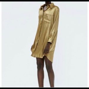 Zara Gold Shirtdress